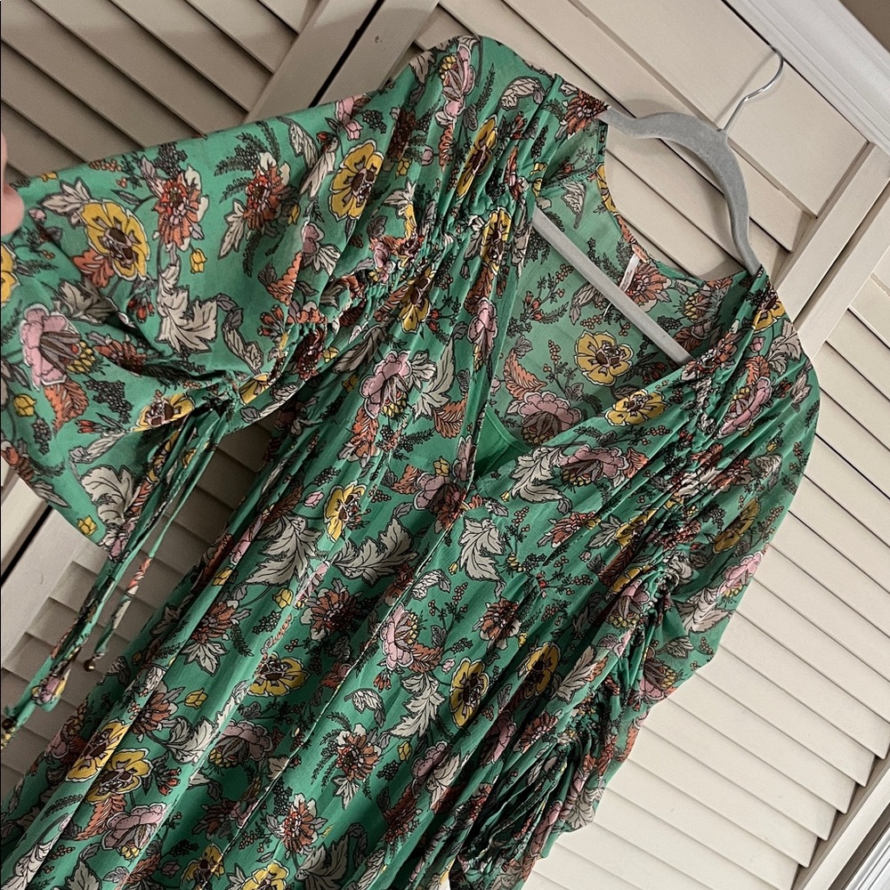 Free people - Earthfolk Maxi Dress- Green Floral - Picture 6 of 14